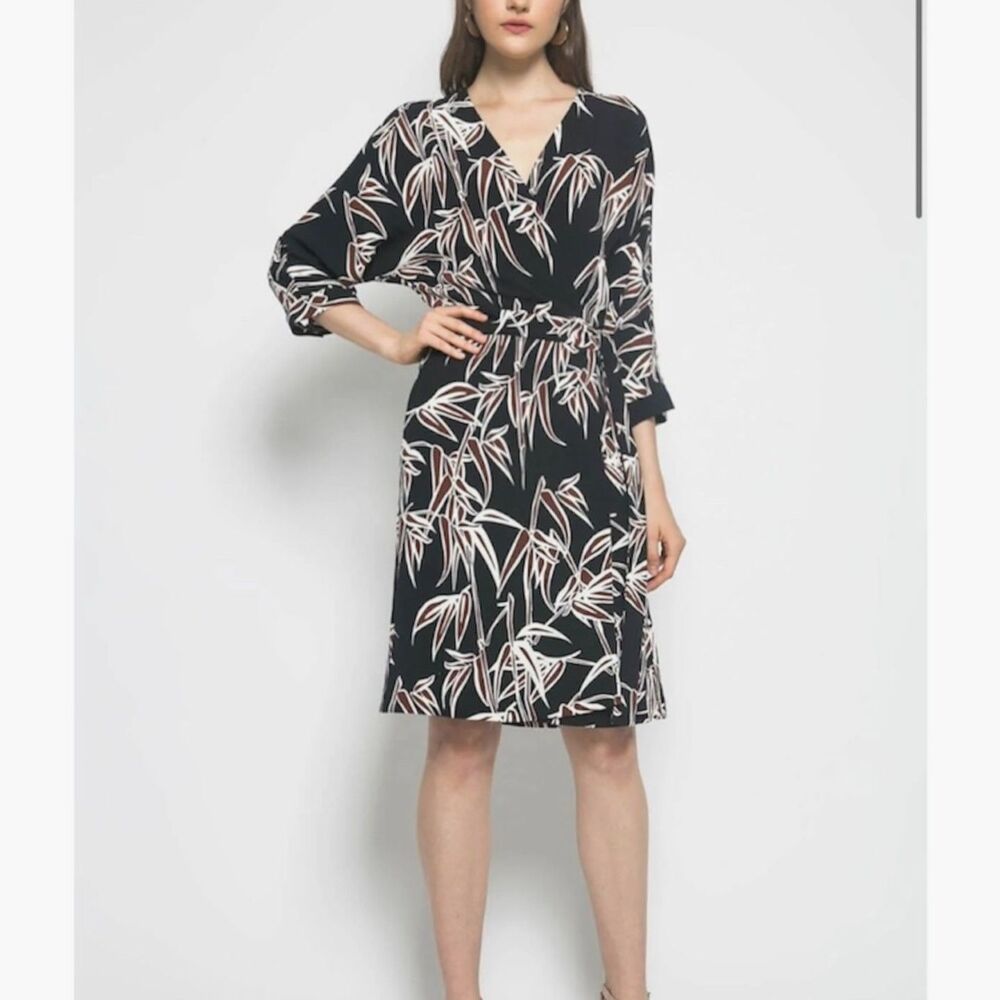 Libertine-Libertine Lead Palm Leaf Print Wrap Dress M